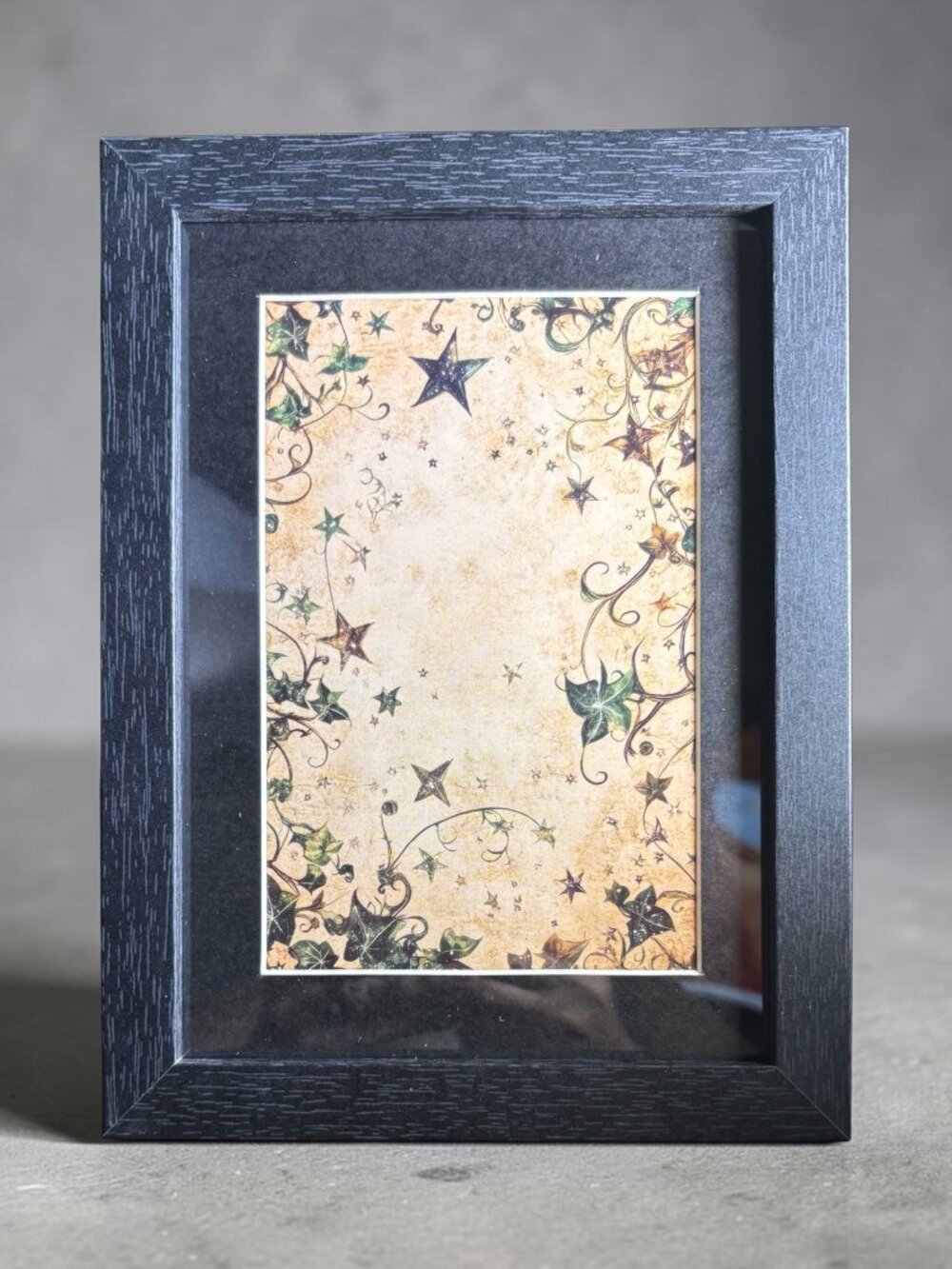Ivy & Stars Art Print | New 5x7 Framed Celestial Decor